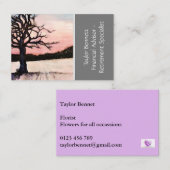 Business Card für Fine Art Sunset Snow Scene Visitenkarte (Vorne/Hinten)