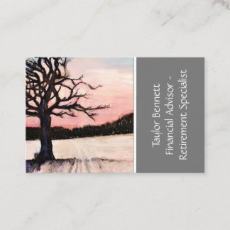 Business Card für Fine Art Sunset Snow Scene Visitenkarte