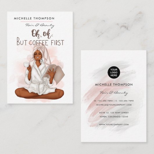 Business Card für Friseur und Schönheit Visitenkarte (Vorne/Hinten)