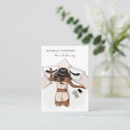 Business Card für Friseur und Schönheit Visitenkarte (Stehend Vorderseite)