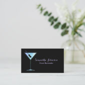 Business Card für Glitzer-Event-Barkeeper Visitenkarte (Stehend Vorderseite)