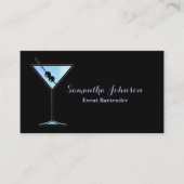 Business Card für Glitzer-Event-Barkeeper Visitenkarte (Vorderseite)