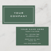 Business Card für Grüne Farbe