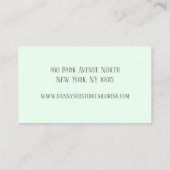 Business Card für grüne Schneidemaschine Visitenkarte (Rückseite)