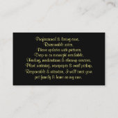 Business Card für Haustiere und Haustiere Visitenkarte (Rückseite)