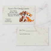 Business Card für Heimtiere Terminkarte (Vorne/Hinten)