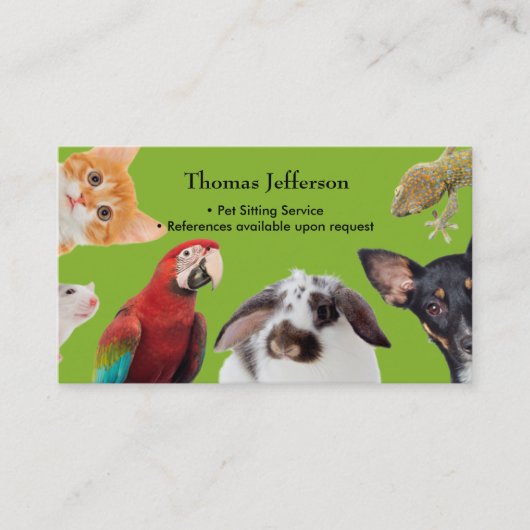 Business Card für Heimtiere Treuekarte (Vorderseite)