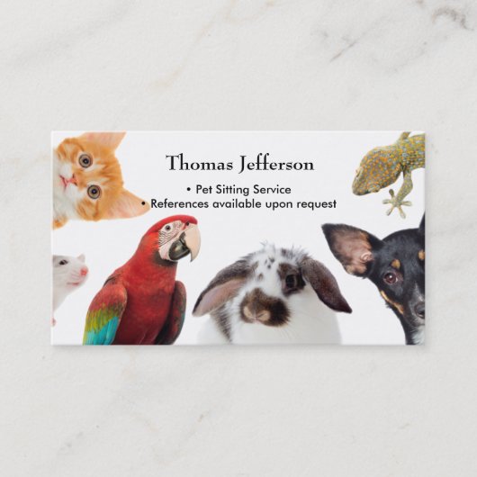 Business Card für Heimtiere Treuekarte (Vorderseite)