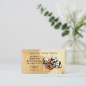 Business Card für Heimtiere Visitenkarte (Stehend Vorderseite)