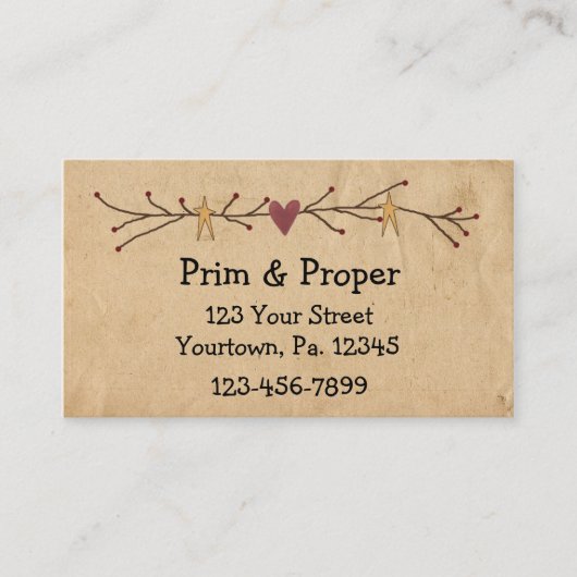 Business Card für Herz und Sterne Visitenkarte (Vorderseite)