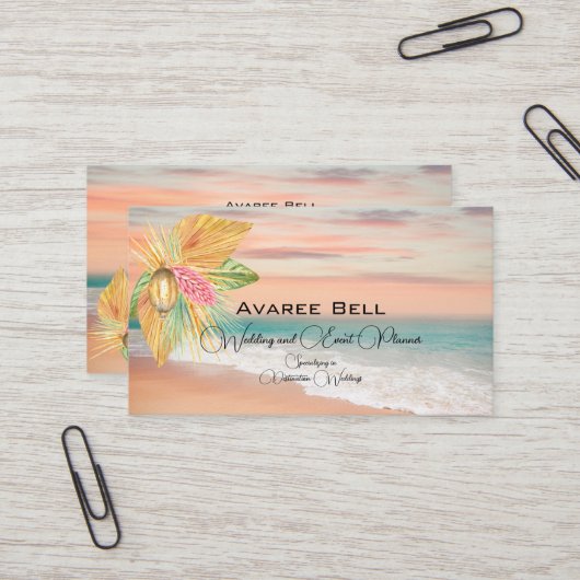 Business Card für Hochzeiten und Eventplaner Visitenkarte (Vorderseite/Rückseite Beispiel)