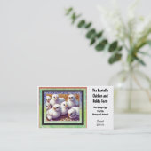 Business Card für Hühner und Hobby Visitenkarte (Stehend Vorderseite)