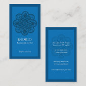 Business Card für Indigozierung Visitenkarte (Vorne/Hinten)