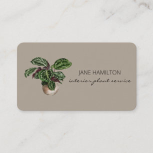 Business Card für Interior Design Pflanzen Service Visitenkarte