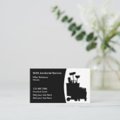 Business Card für Janitorial Clearing Services Visitenkarte (Stehend Vorderseite)
