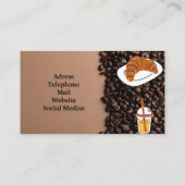 Business Card für Kaffee oder Tee Visitenkarte (Rückseite)