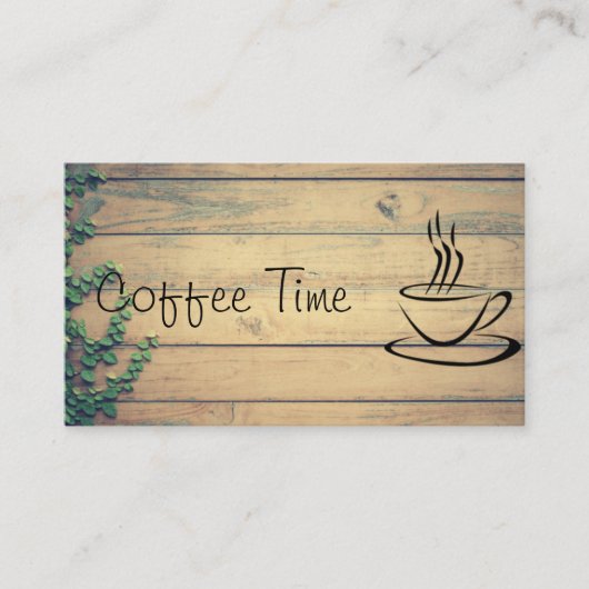 Business Card für Kaffee oder Tee Visitenkarte (Vorderseite)