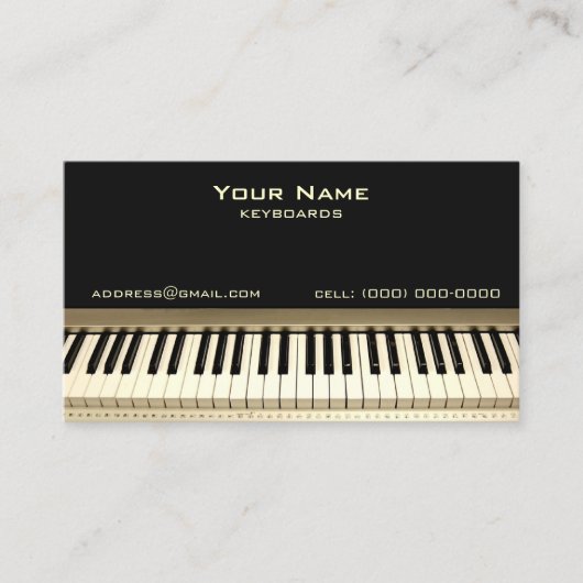 Business Card für Keyboard Musician Visitenkarte (Vorderseite)