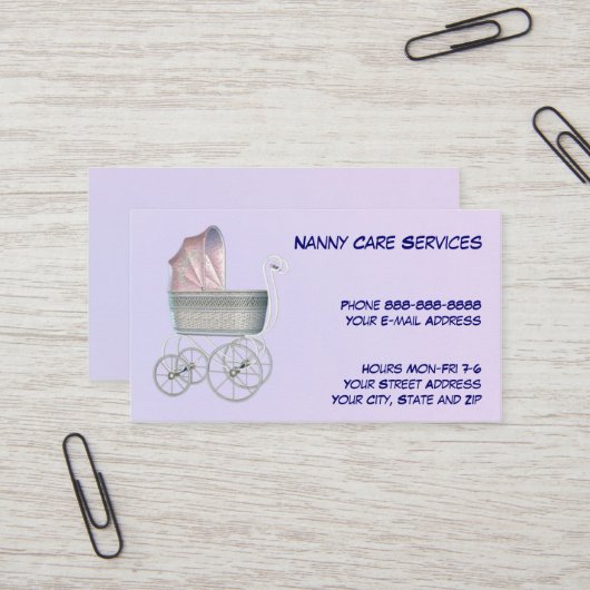 Business Card für Kindertagesstätte Visitenkarte (Vorderseite/Rückseite Beispiel)