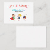 Business Card für Kindertagesstätten Visitenkarte (Vorne/Hinten)