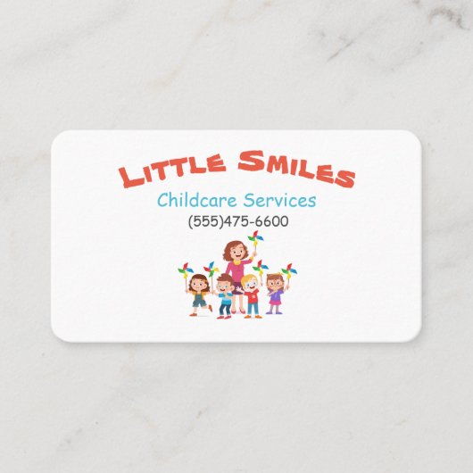 Business Card für Kindertagesstätten Visitenkarte (Vorderseite)