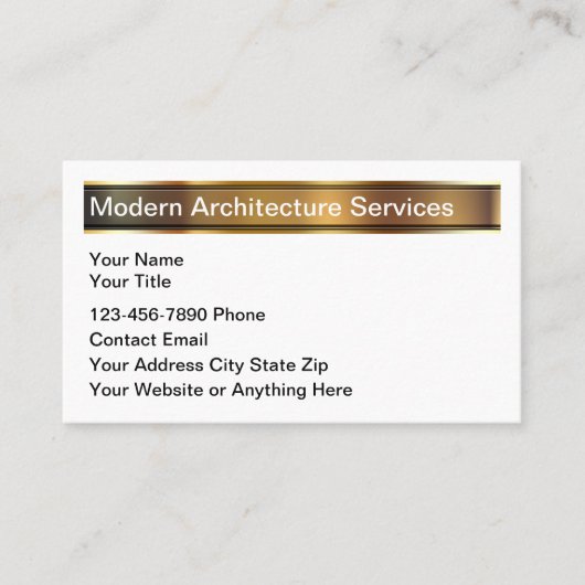 Business Card für Klasse, Moderne Architektur Visitenkarte (Vorderseite)