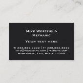 Business Card für klassische Automotive Visitenkarte (Rückseite)