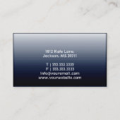 Business Card für klassische Dark Blue Metal Artis Visitenkarte (Rückseite)