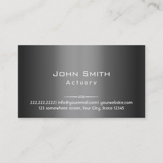 Business Card für klassische dunkelgraue Metallkor Visitenkarte (Vorderseite)