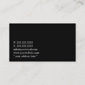 Business Card für klassisches Dunkles Piano und Sp Visitenkarte (Rückseite)