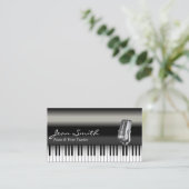 Business Card für klassisches Dunkles Piano und Sp Visitenkarte (Stehend Vorderseite)