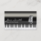 Business Card für klassisches Dunkles Piano und Sp Visitenkarte (Vorderseite)
