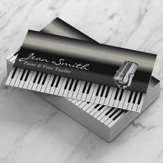 Business Card für klassisches Dunkles Piano und Sp Visitenkarte