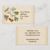 Business Card für Kräuter und Gewürze Visitenkarte (Vorne/Hinten)