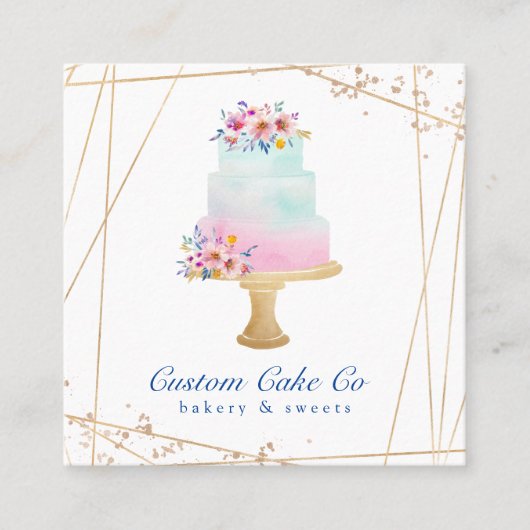 Business Card für kundenspezifische Backwaren Quadratische Visitenkarte (Vorderseite)