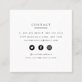 Business Card für kundenspezifische Backwaren Quadratische Visitenkarte (Rückseite)