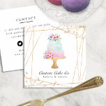 Business Card für kundenspezifische Backwaren Quadratische Visitenkarte<br><div class="desc">Haben Sie eine schöne Visitenkarte für Ihre Kunden behalten!</div>