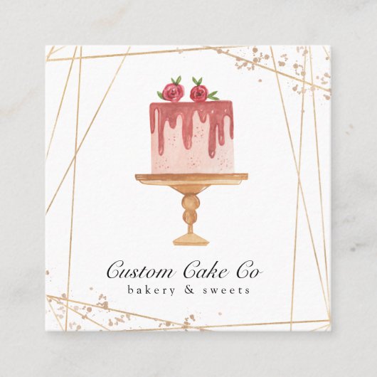 Business Card für kundenspezifische Backwaren Quadratische Visitenkarte (Vorderseite)