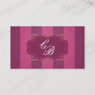 Business Card für lila gestreifte und goldene Bout Visitenkarte