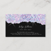 Business Card für lila Glitzer-Sequenzen Visitenkarte (Rückseite)