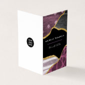 Business Card für lila und goldene Leinenstoffe Visitenkarten (Vorderseite)