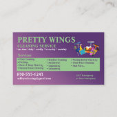 Business Card für lila und grüne Reinigung Visitenkarte (Vorderseite)