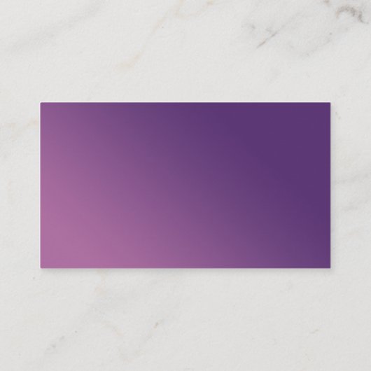 Business Card für lila und schwarze Reinigung Visitenkarte (Rückseite)