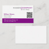 Business Card für lila und weißen QR-Code Visitenkarte (Vorne/Hinten)