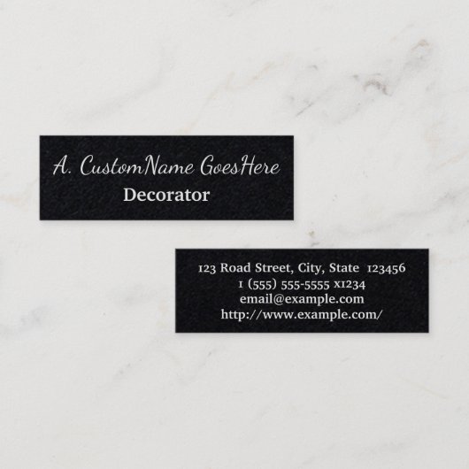 Business Card für Low-Key-Decorator Mini Visitenkarte (Vorne/Hinten)