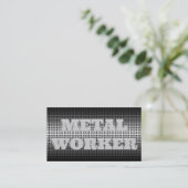 Business Card für Metallarbeiter mit rostfreiem St Visitenkarte (Stehend Vorderseite)