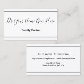 Business Card für Minimalistische Ärzte und Basisä Visitenkarte (Vorne/Hinten)