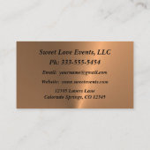 Business Card für Minimalistische Kupferverheiratu Visitenkarte (Rückseite)