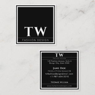 Business Card für Mode Design Square Quadratische Visitenkarte