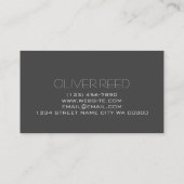 Business Card für moderne Berufliche Architektur Visitenkarte (Rückseite)